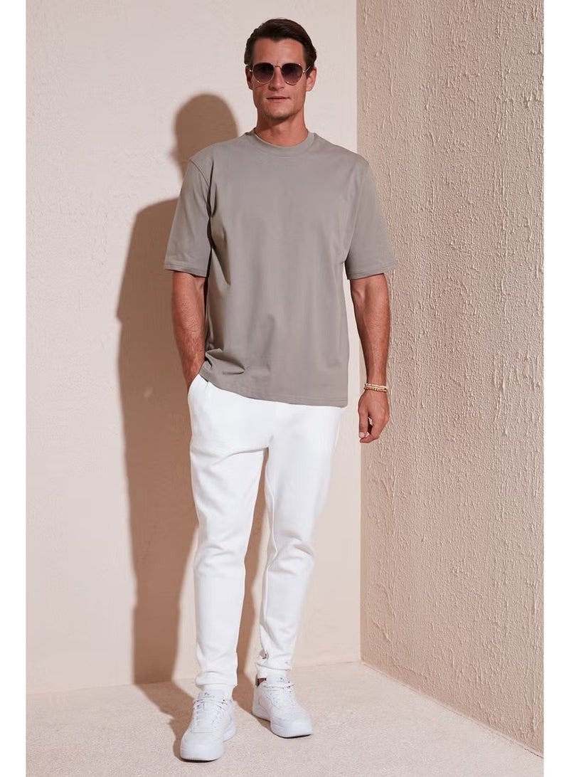 Buratti Cotton Oversize Crew Neck Basic T Shirt Men's T Shirt 5902365 - Image 3